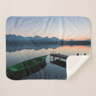 Water Lake Hopfen Bavarian Alps Germany Sherpa Blanket