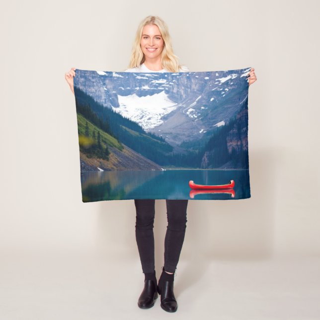 Water | Lake Louise Canadian Rocky Mountains Fleece Blanket (In Situ)