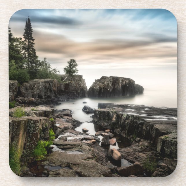 Water | Lake Superior Grand Marais, Minnesota Beverage Coaster (Front)