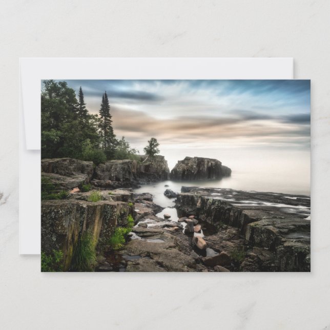 Water | Lake Superior Grand Marais, Minnesota Thank You Card (Front)