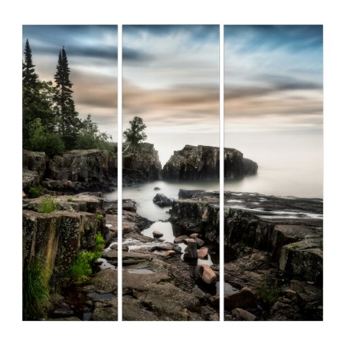 Water  Lake Superior Grand Marais Minnesota Triptych