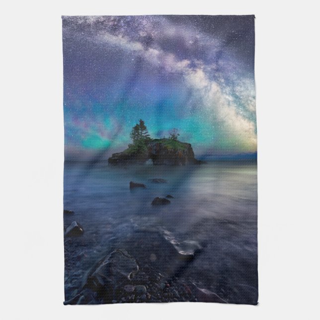 Water | Lake Superior Minnesota Kitchen Towel (Vertical)