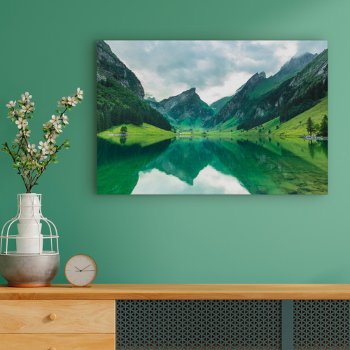 Water | Lake Swiss Alps Canvas Print by intothewild at Zazzle