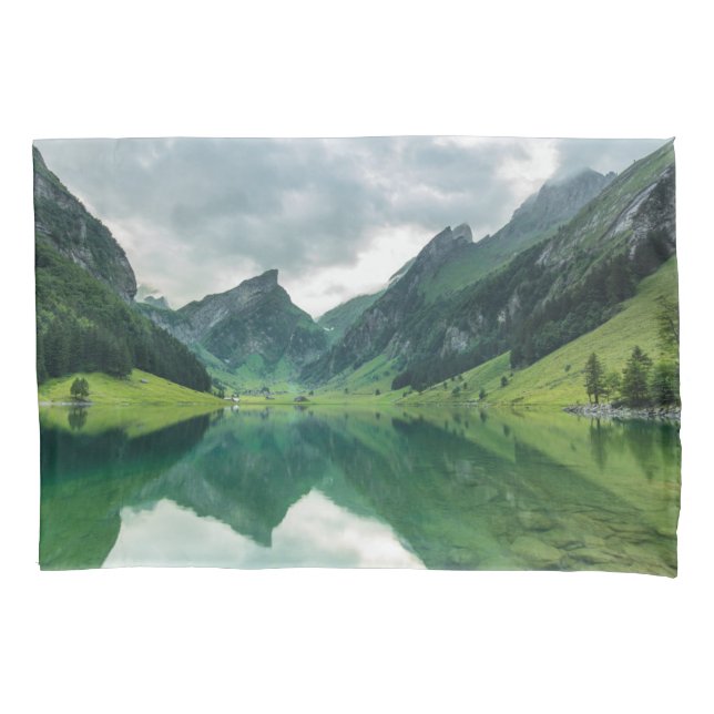 Water | Lake Swiss Alps Pillow Case (Front)