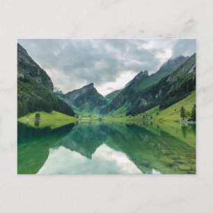 Water Lake Swiss Alps Postcard