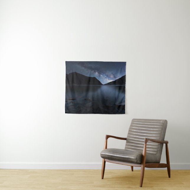 Water | Lakeshore at Night Tapestry (In Situ (Horizontal))