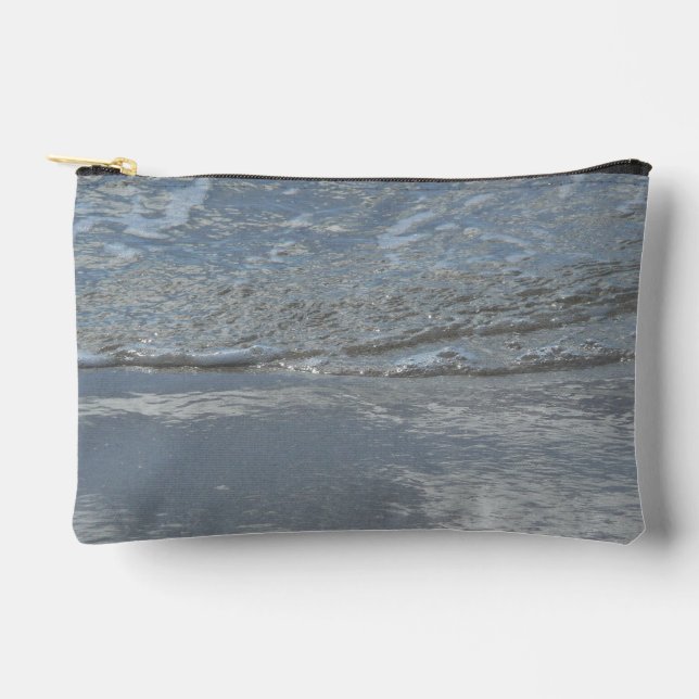 Water Lapping on the Beach Abstract Photography Accessory Pouch (Front)