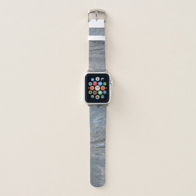 Water Lapping on the Beach Abstract Photography Apple Watch Band (Front)