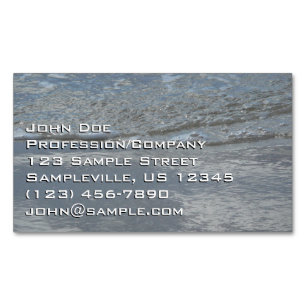 Water Lapping on the Beach Abstract Photography Business Card Magnet