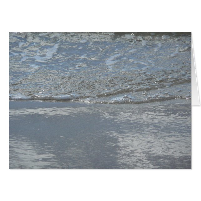 Water Lapping on the Beach Abstract Photography Card (Front Horizontal)