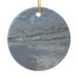 Water Lapping on the Beach Abstract Photography Ceramic Ornament