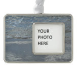 Water Lapping on the Beach Abstract Photography Christmas Ornament