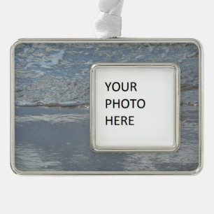 Water Lapping on the Beach Abstract Photography Christmas Ornament