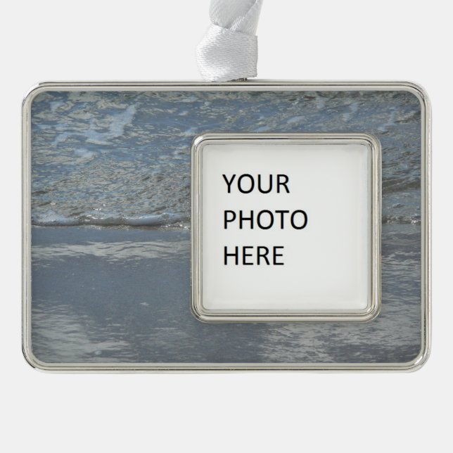 Water Lapping on the Beach Abstract Photography Christmas Ornament (Front)