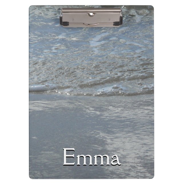 Water Lapping on the Beach Abstract Photography Clipboard (Front)