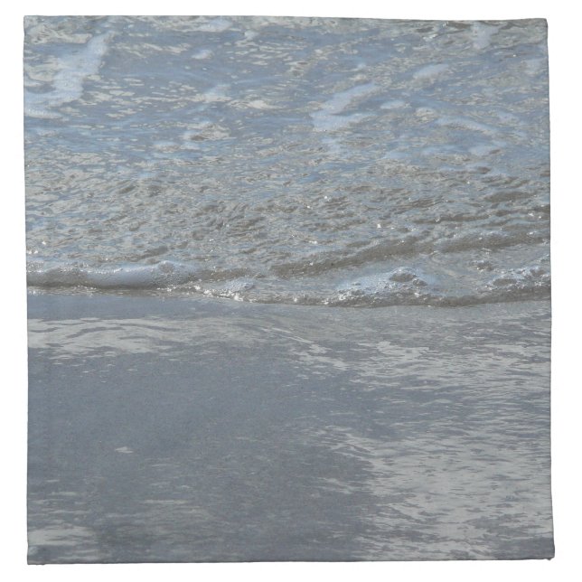 Water Lapping on the Beach Abstract Photography Cloth Napkin (Front)