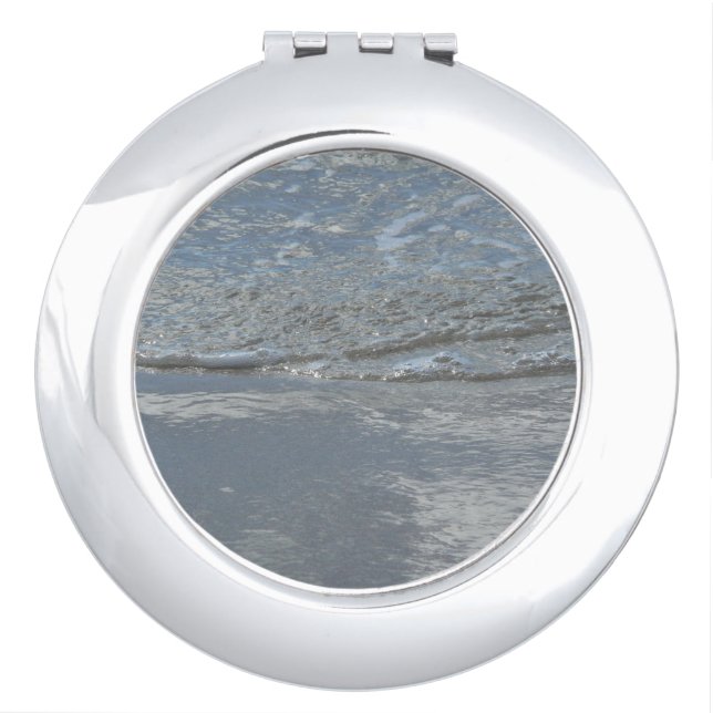 Water Lapping on the Beach Abstract Photography Compact Mirror (Front)
