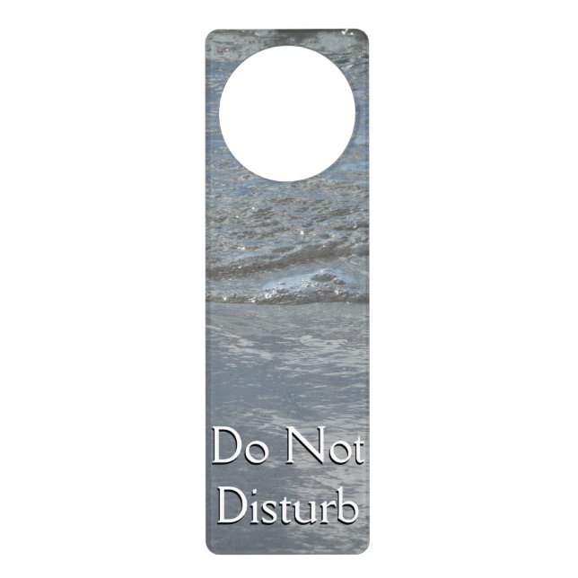 Water Lapping on the Beach Abstract Photography Door Hanger (Front)