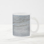 Water Lapping on the Beach Abstract Photography Frosted Glass Coffee Mug