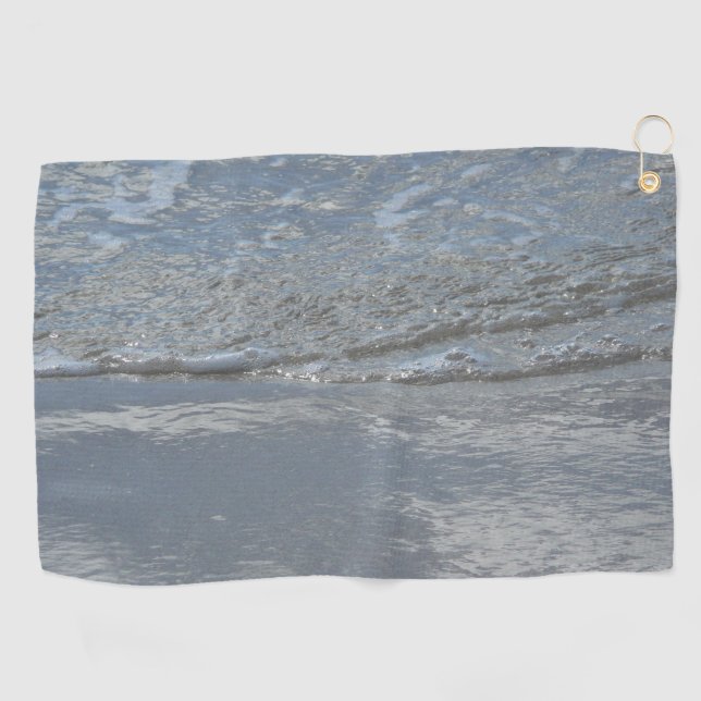 Water Lapping on the Beach Abstract Photography Golf Towel (Horizontal)