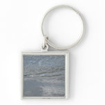 Water Lapping on the Beach Abstract Photography Keychain
