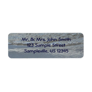 Water Lapping on the Beach Abstract Photography Label