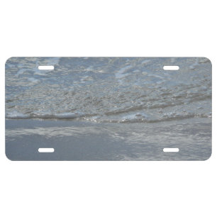 Water Lapping on the Beach Abstract Photography License Plate