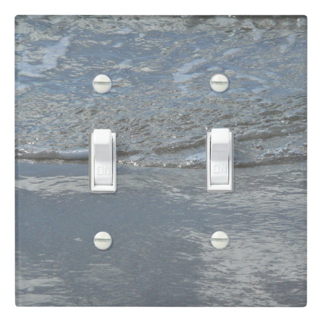 Water Lapping on the Beach Abstract Photography Light Switch Cover (In Situ)