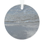 Water Lapping on the Beach Abstract Photography Ornament