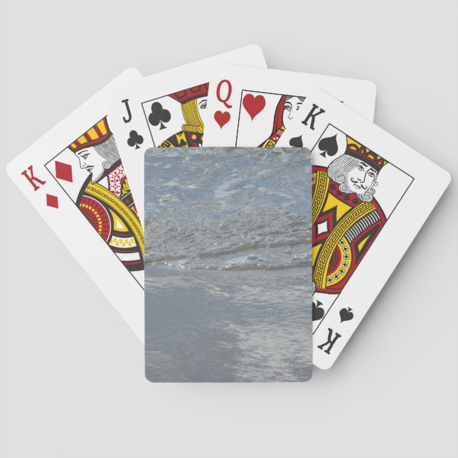 Water Lapping on the Beach Abstract Photography Poker Cards (Back)