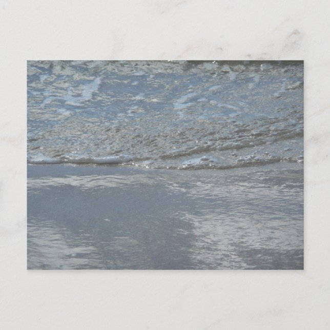 Water Lapping on the Beach Abstract Photography Postcard (Front)