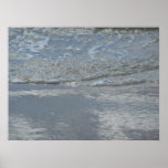 Water Lapping on the Beach Abstract Photography Poster