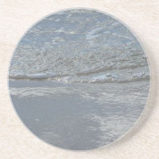 Water Lapping on the Beach Abstract Photography Sandstone Coaster