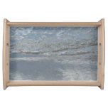 Water Lapping on the Beach Abstract Photography Serving Tray