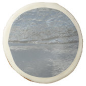 Water Lapping on the Beach Abstract Photography Sugar Cookie (Front)
