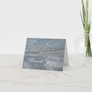 Water Lapping on the Beach Abstract Photography Thank You Card