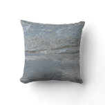 Water Lapping on the Beach Abstract Photography Throw Pillow