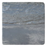 Water Lapping on the Beach Abstract Photography Trivet