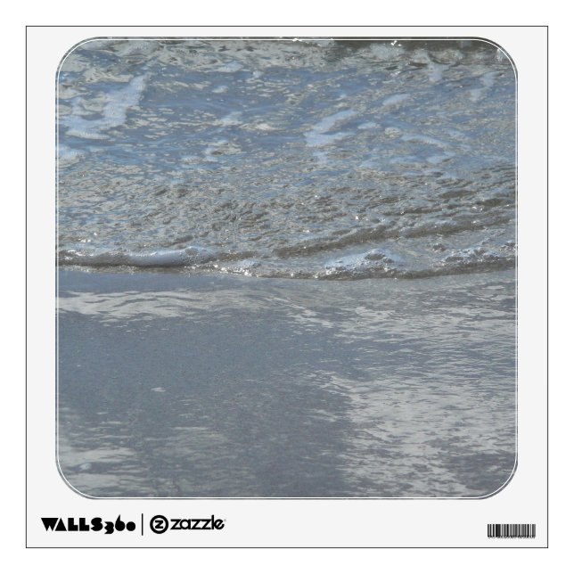 Water Lapping on the Beach Abstract Photography Wall Sticker (Front)