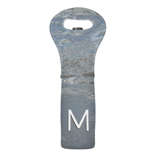 Water Lapping on the Beach Abstract Photography Wine Bag (Front)