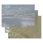 Water Lapping on the Beach Abstract Photography Wrapping Paper Sheets