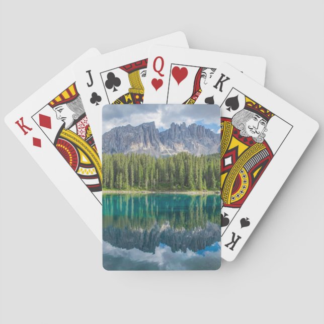 Water | Latemar Mountain Range Poker Cards (Back)
