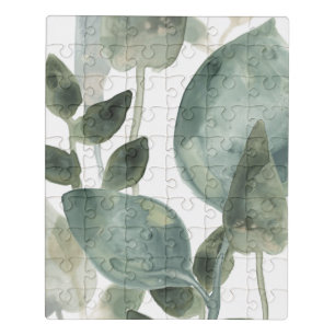 Water Leaves - Watercolor Jigsaw Puzzle