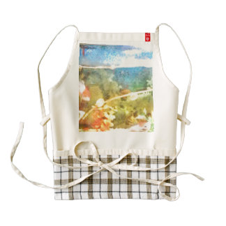 Water level in an aquarium zazzle HEART apron
