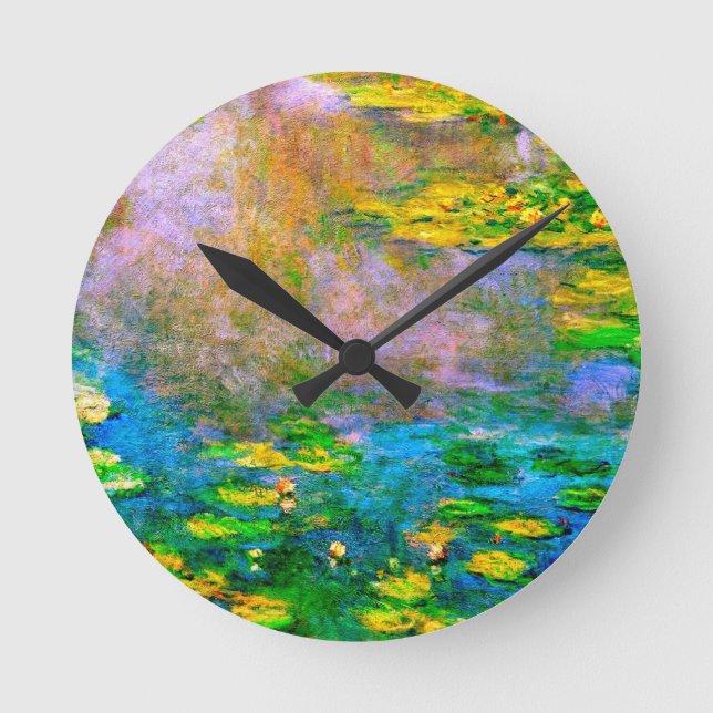 water-lilies-013 round clock (Front)