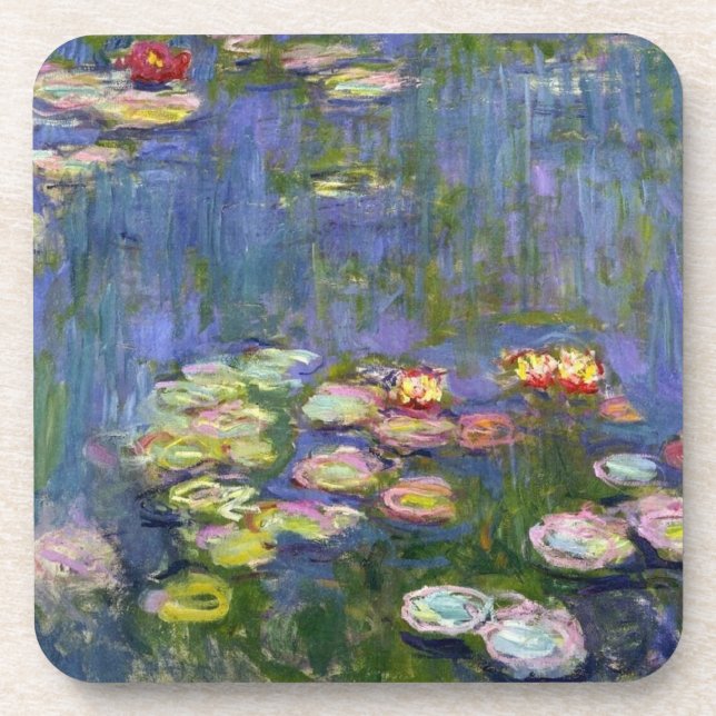 Water Lilies 10 Beverage Coaster (Front)