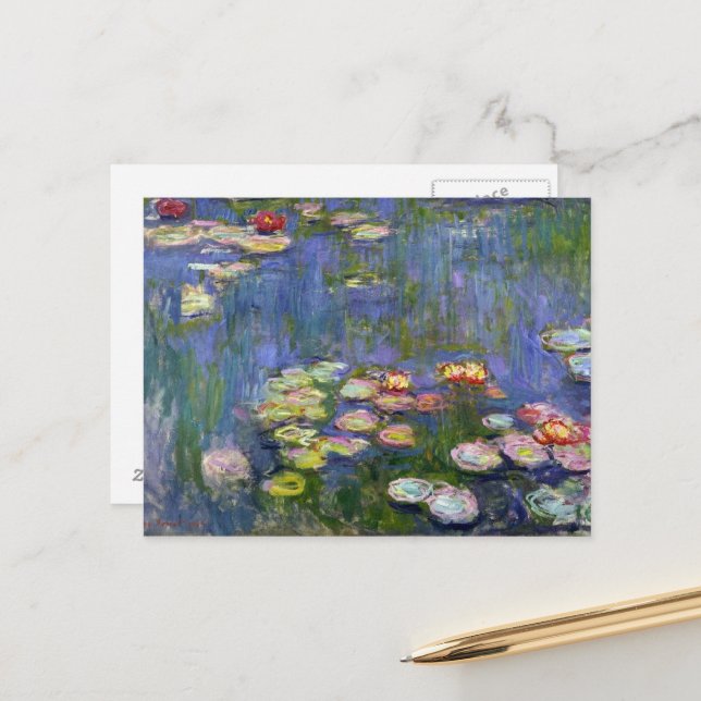 Water Lilies 10 Postcard (Front/Back In Situ)