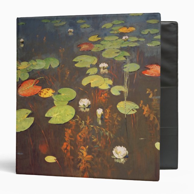Water Lilies 1895 3 Ring Binder (Front/Inside)