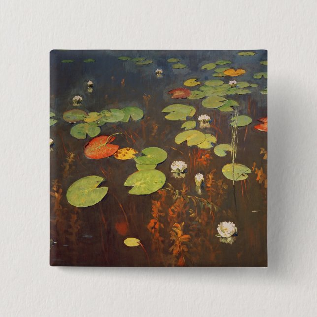 Water Lilies 1895 Pinback Button (Front)