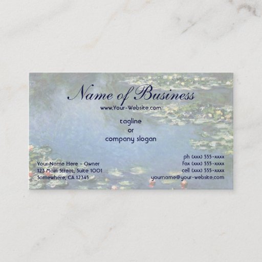 Customizable Water Lilies (1906) by Claude Monet Business Cards